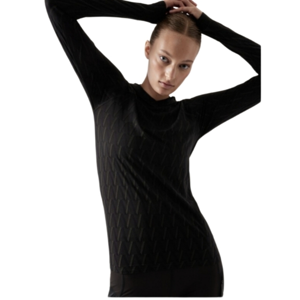Athleta Womans Legend Momentum Seamless Hoodie‎ In Black Size Small